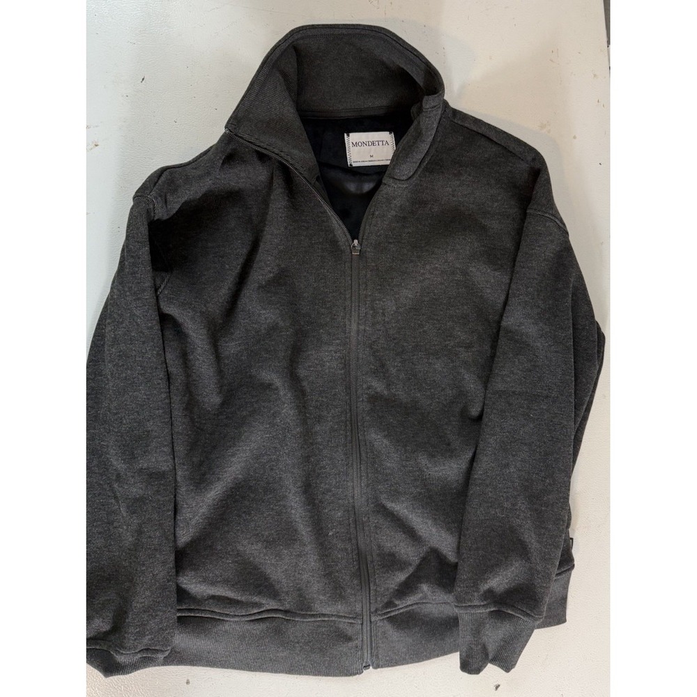 Mondetta Zip Up Collared Sweatshirt. Men's Size M. Black